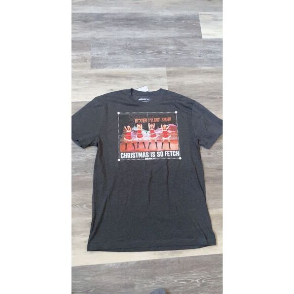 Mean Girls Adult X-Large Dk Grey Short Sleeve Crew Neck Movie Christmas Logo - Picture 3 of 6